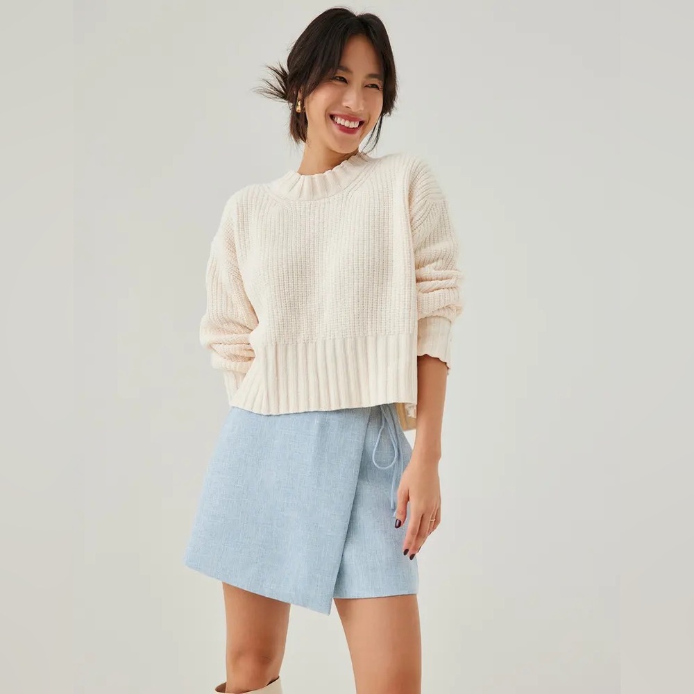 Cropped Knit Sweater